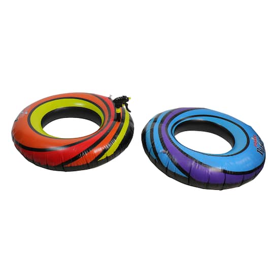 40&#x22; Blue &#x26; Orange Inflatable Power Blaster Inner Tube Set